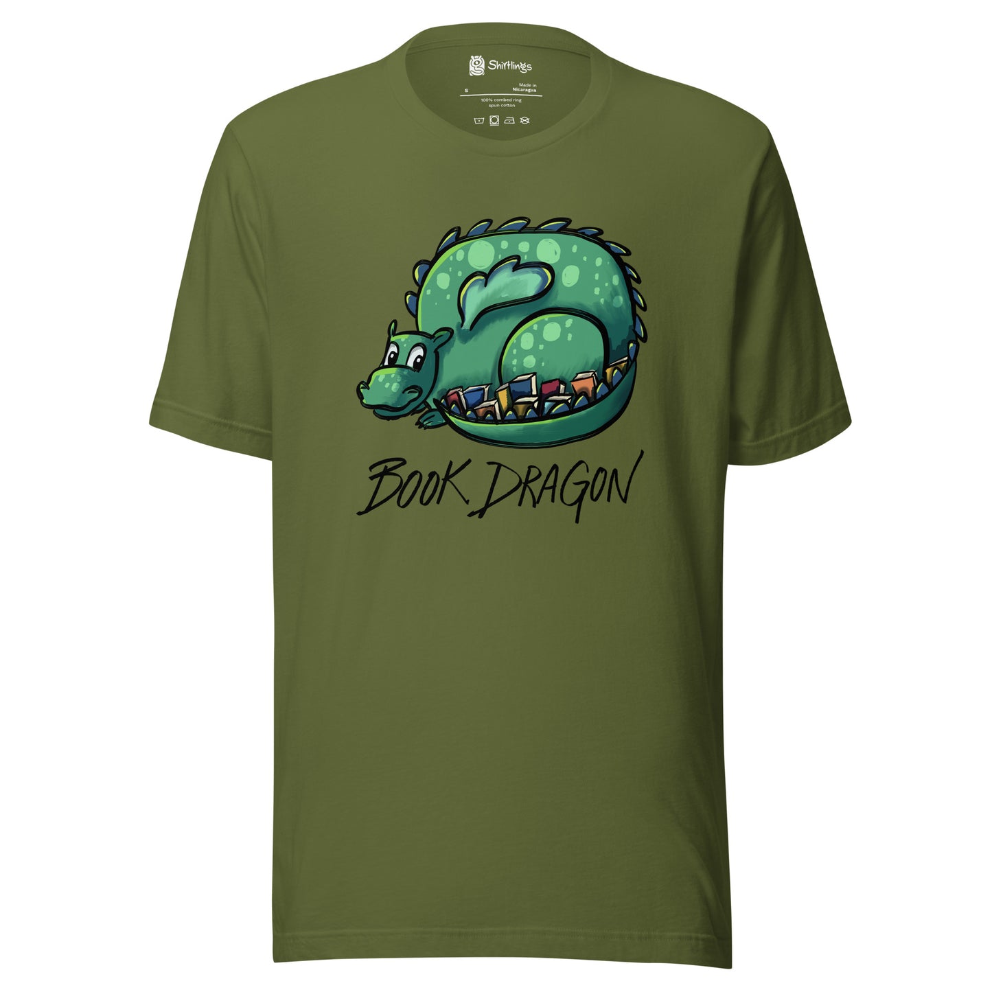 "Book Hoarder Dragon" Tee