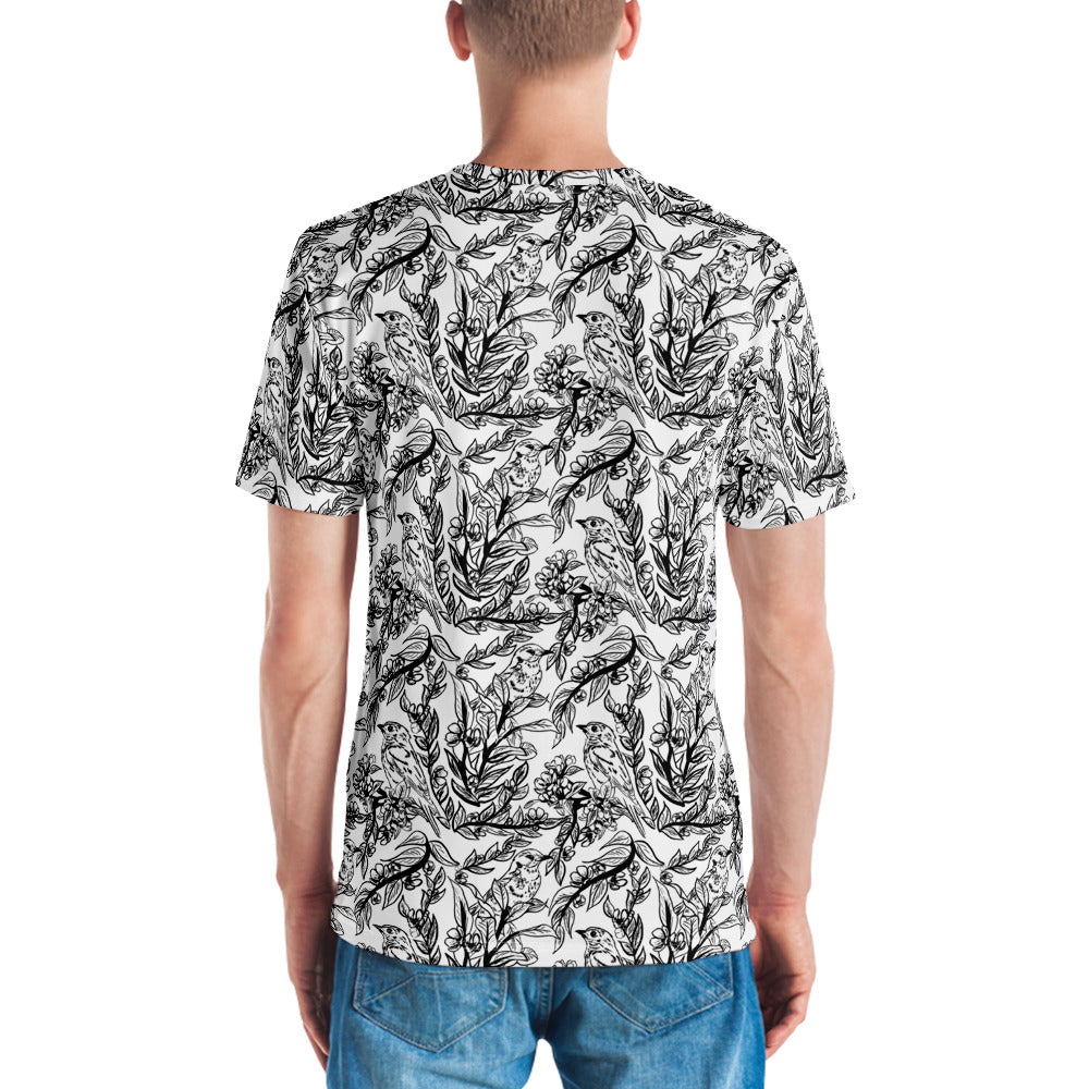 Wings & Whimsy: Hand-Sketched Bird Delight Shirt