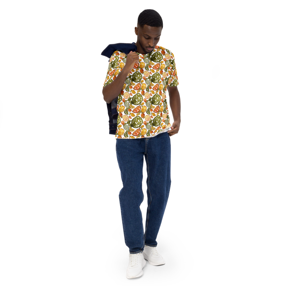 Zesty Ensemble: All-Over Citrus Splash Tee