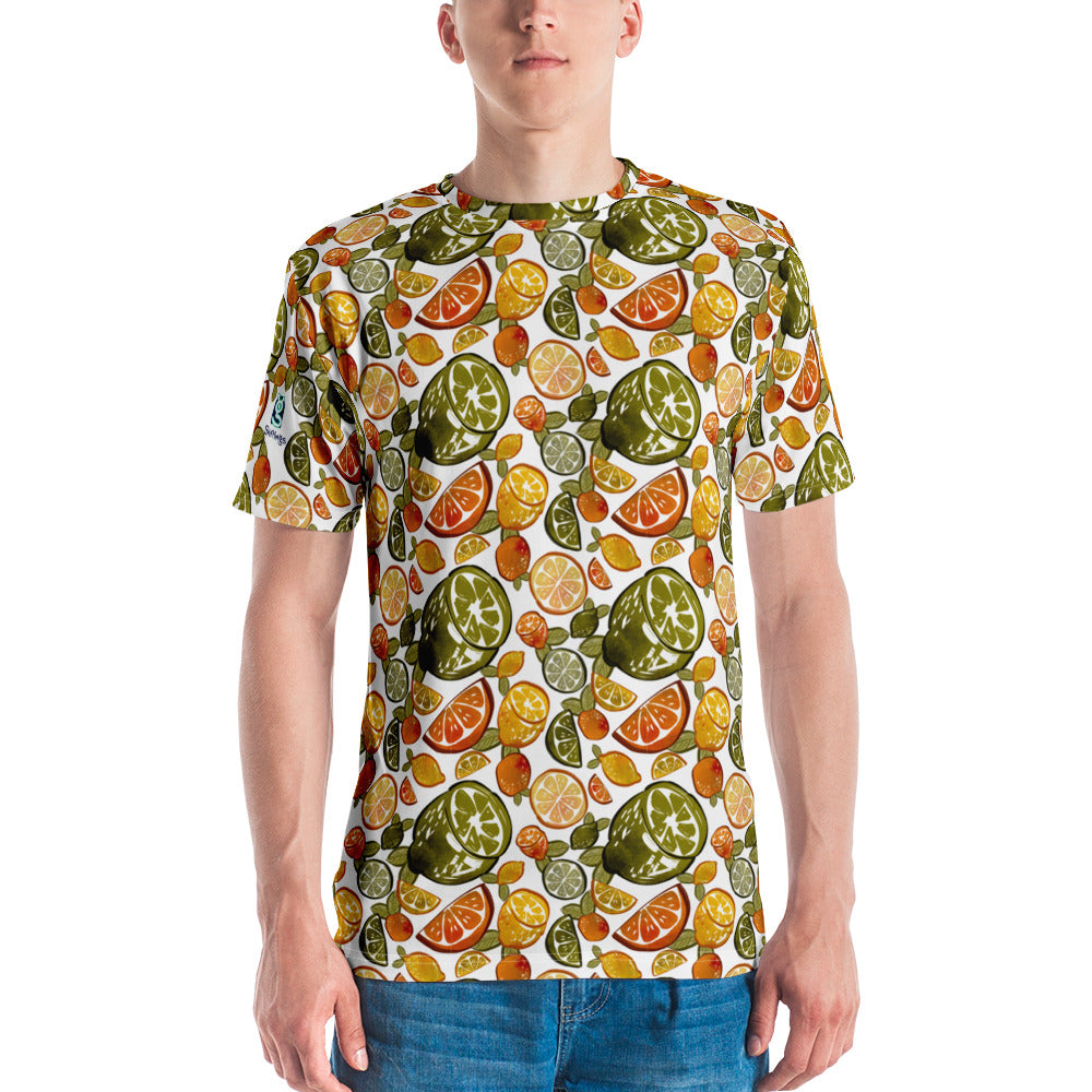 Zesty Ensemble: All-Over Citrus Splash Tee