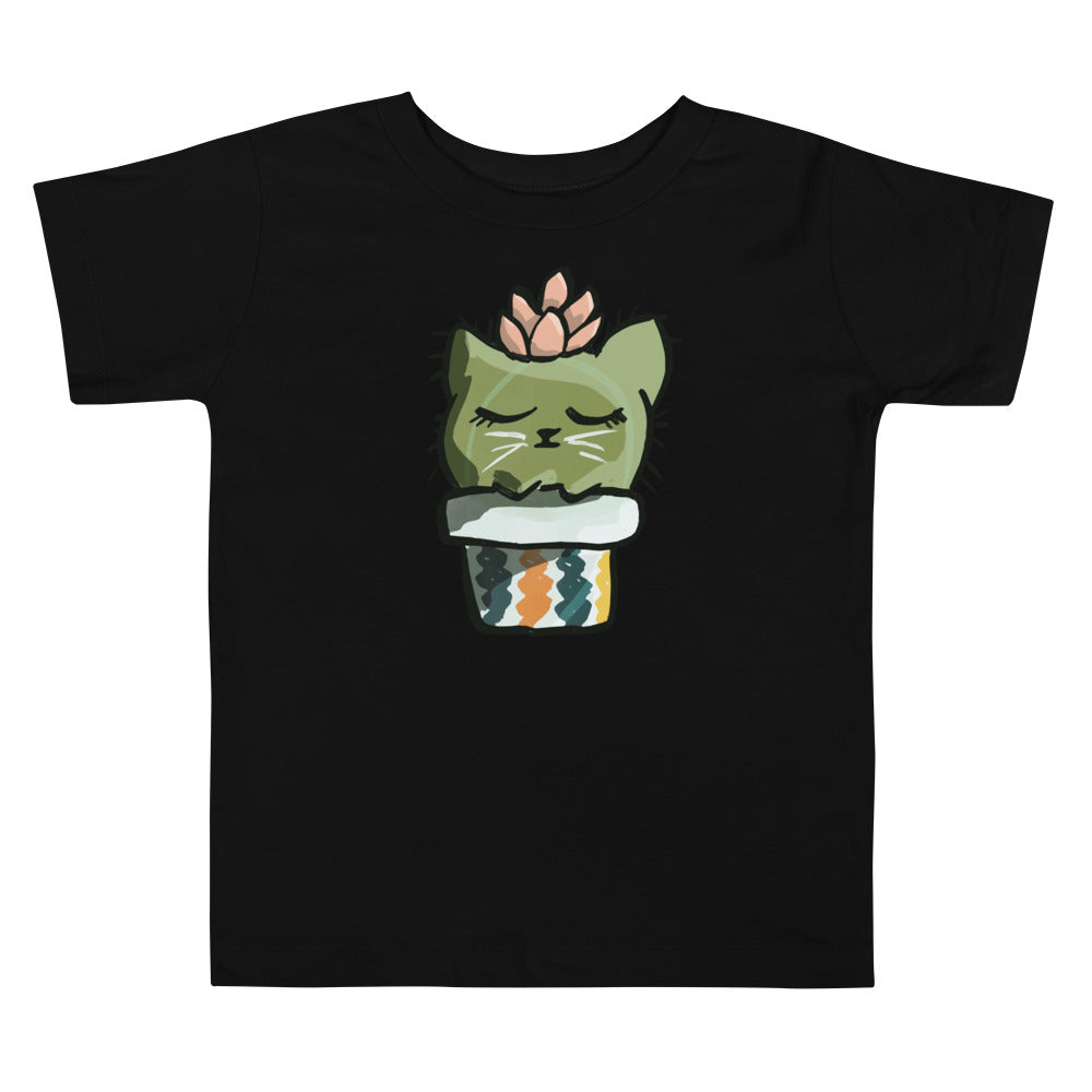 "Cacti Kitty Charm" Whimsical Toddler Tee