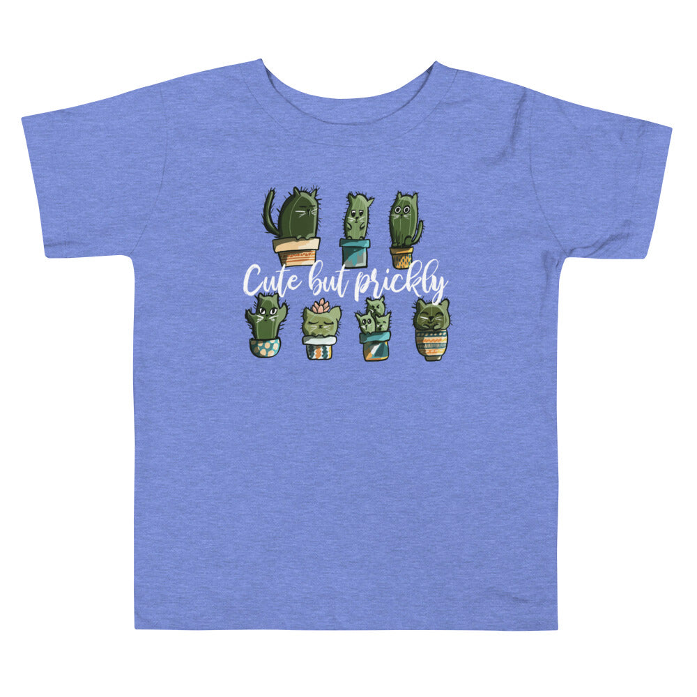 "Cute & Spikey" Whimsical Feline Flora Toddler Tee