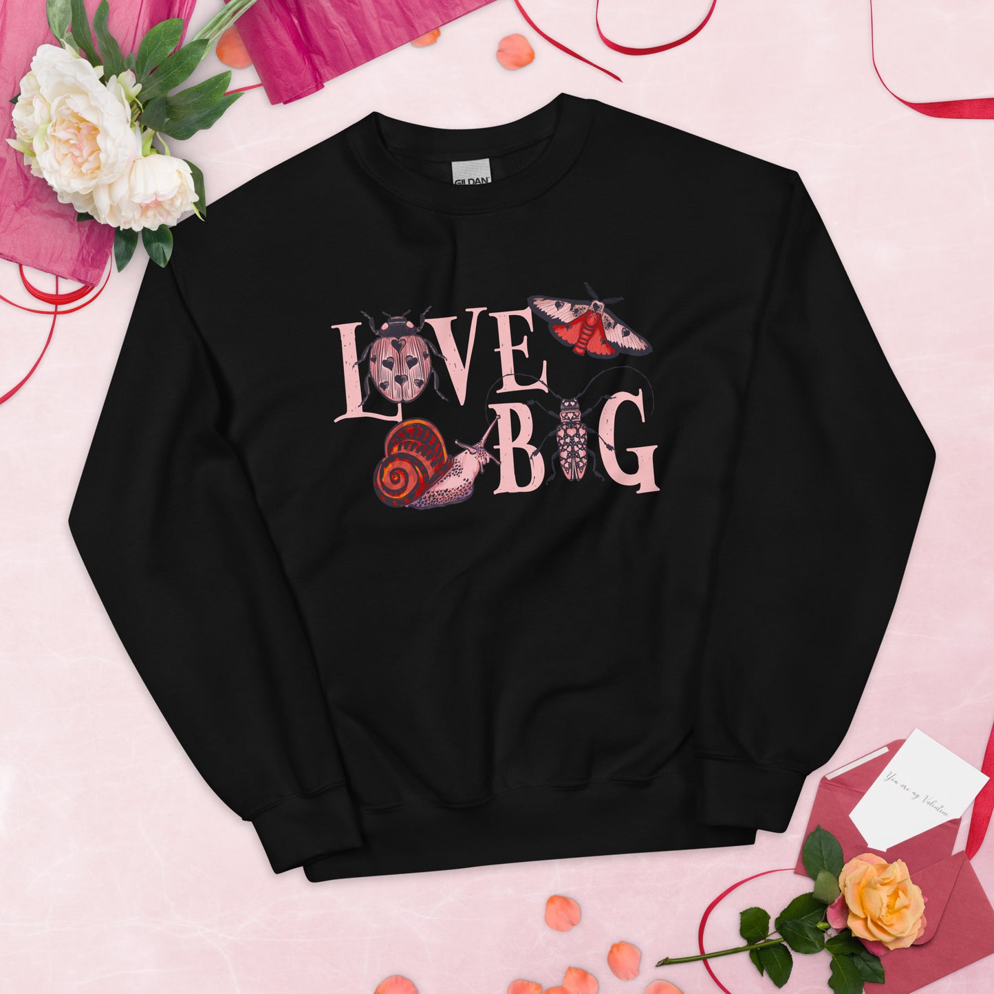 Love Bug Delight: Snuggly Adult Sweatshirt