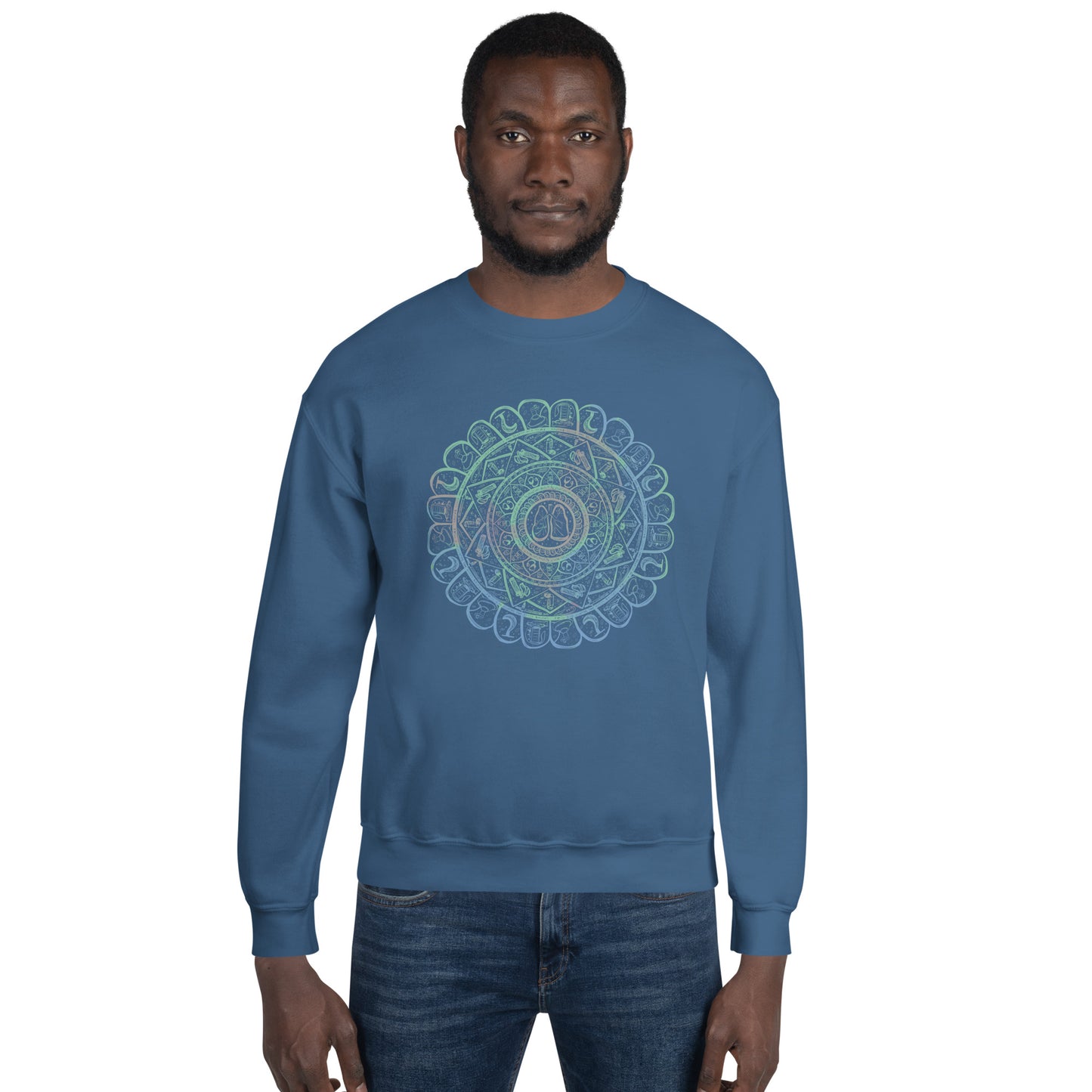 Lung Mandala Elegance: Respiratory Therapy Sweatshirt