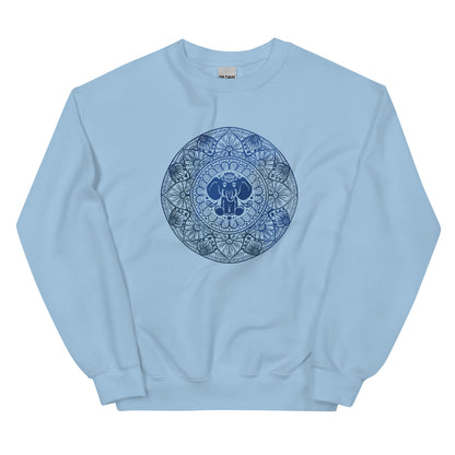 Elephant Elegance: Mandala Majesty Crewneck Sweatshirt