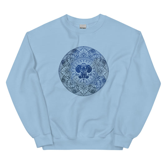 Elephant Elegance: Mandala Majesty Crewneck Sweatshirt