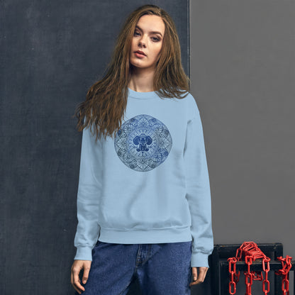 Elephant Elegance: Mandala Majesty Crewneck Sweatshirt