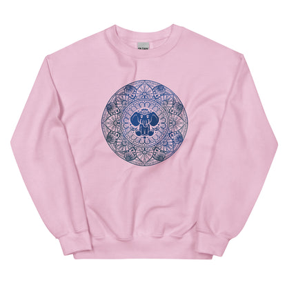 Elephant Elegance: Mandala Majesty Crewneck Sweatshirt