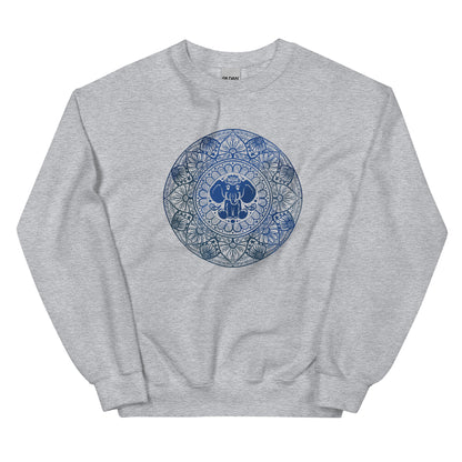 Elephant Elegance: Mandala Majesty Crewneck Sweatshirt