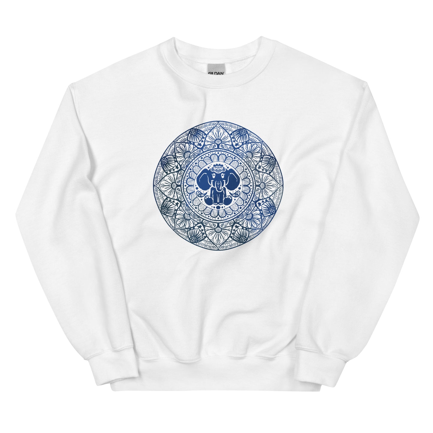 Elephant Elegance: Mandala Majesty Crewneck Sweatshirt