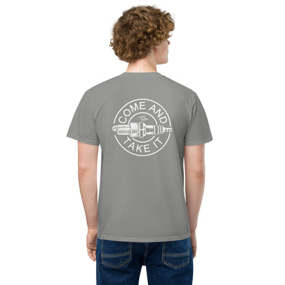 Spark Plug Standoff Car Guy Pocket Tee