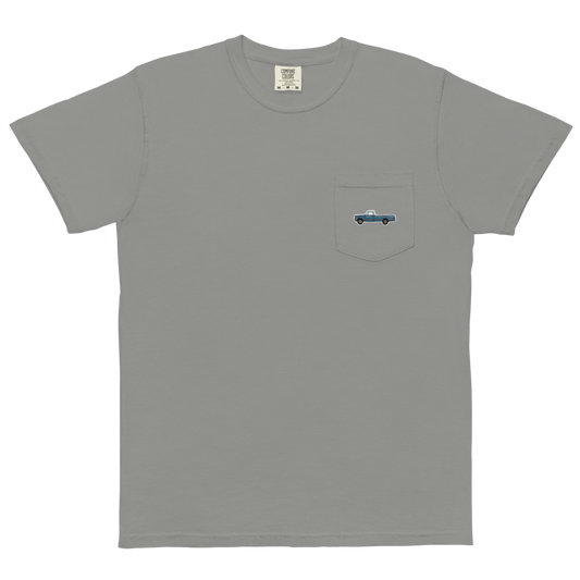 Revved-Up Retro: Blue C-10 Pocket Tee