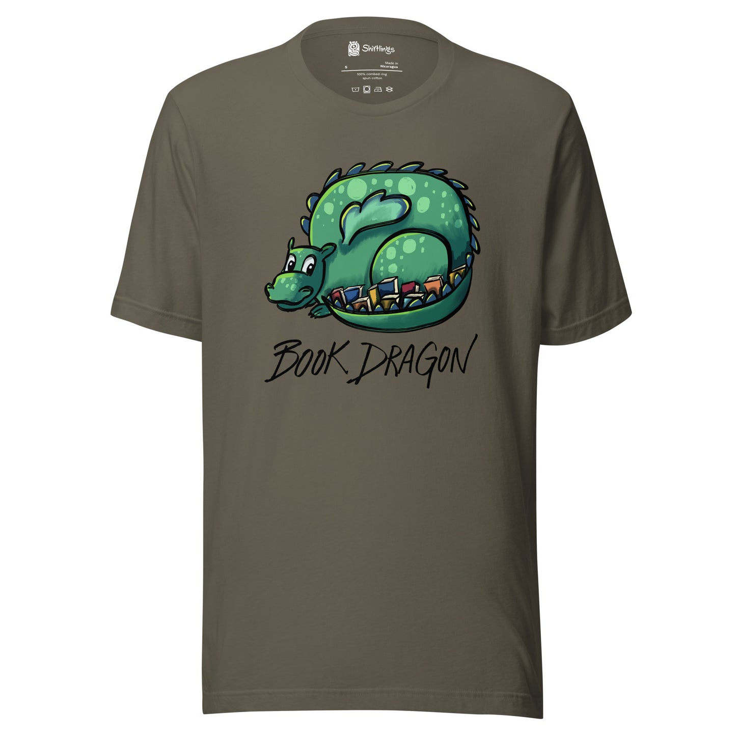 "Book Hoarder Dragon" Tee