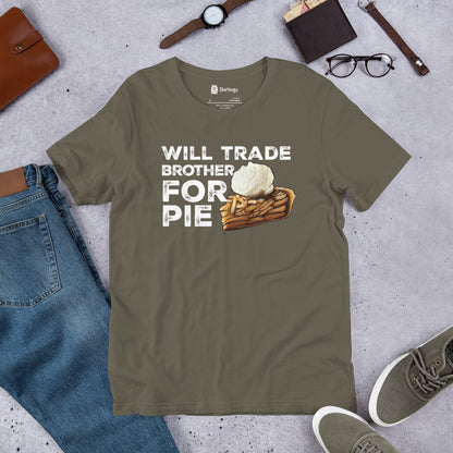 Humorous 'Trade Brother for Pie' Apple Pie Tee