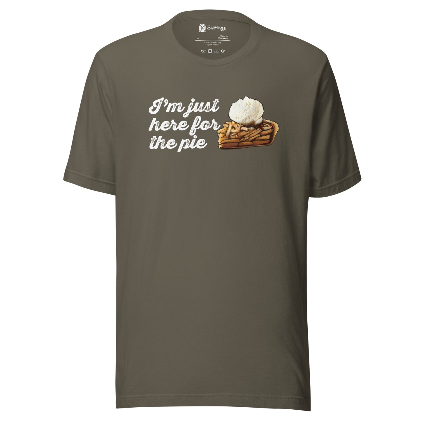 Apple Pie Enthusiast's Must-Have: 'Just Here for Pie' T-Shirt