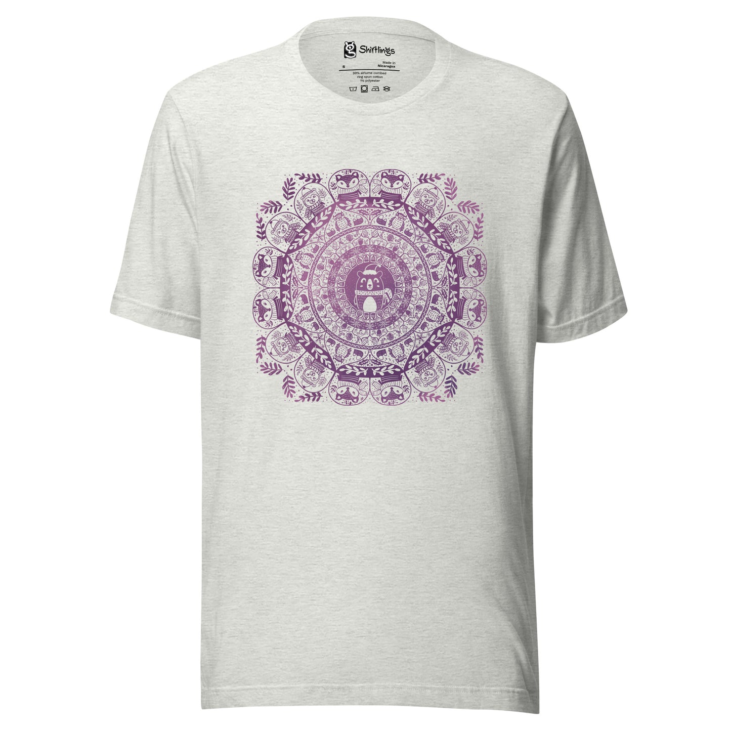 Bear-y Stylish: The Purple Winter Mandala Tee