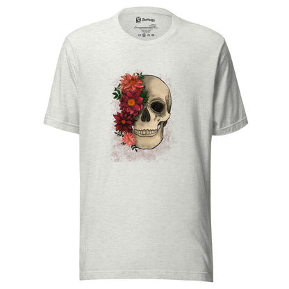 Fall Floral Fusion: The Half-Bloomed Skull