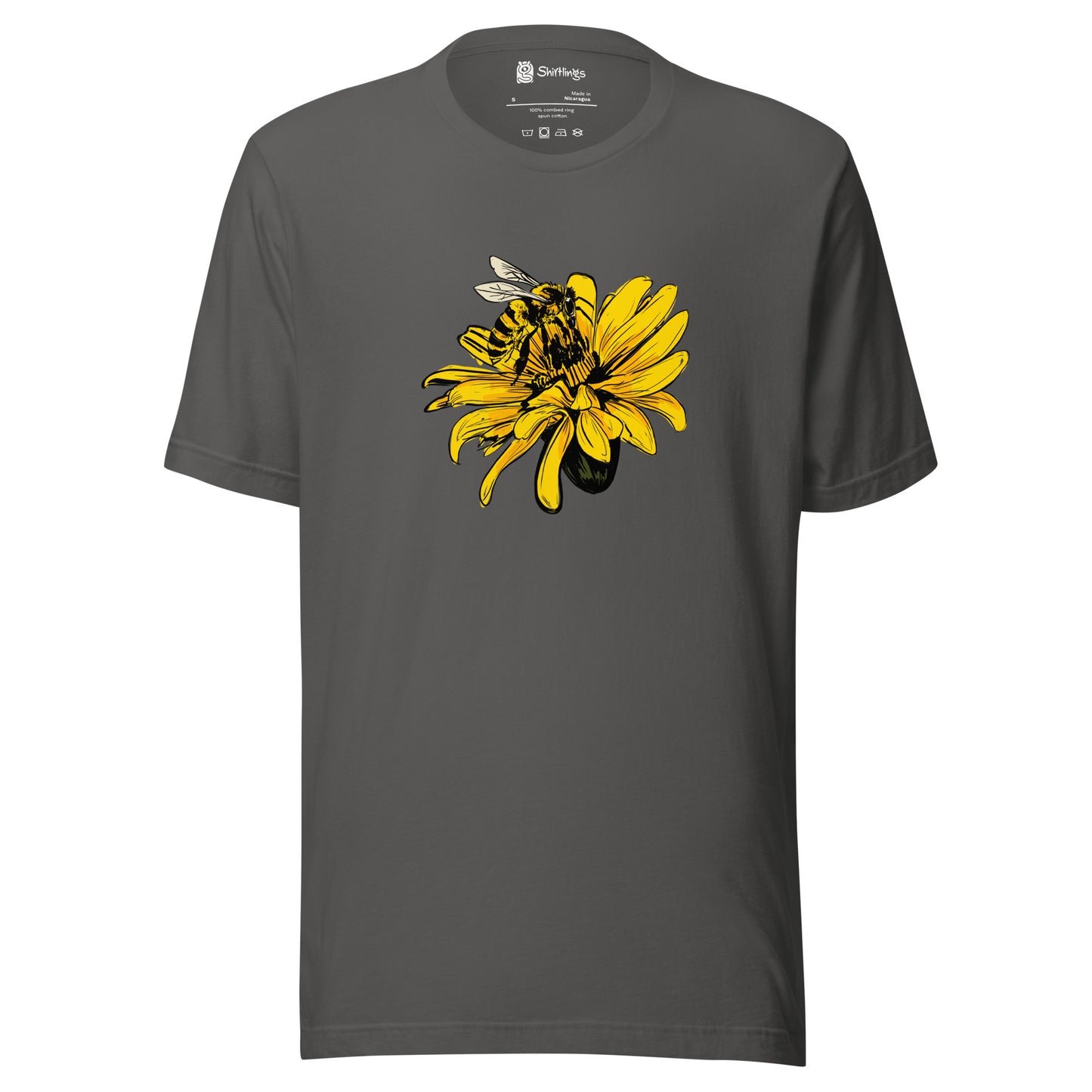 Nature's Harmony: Bee and Flower Graphic Tee