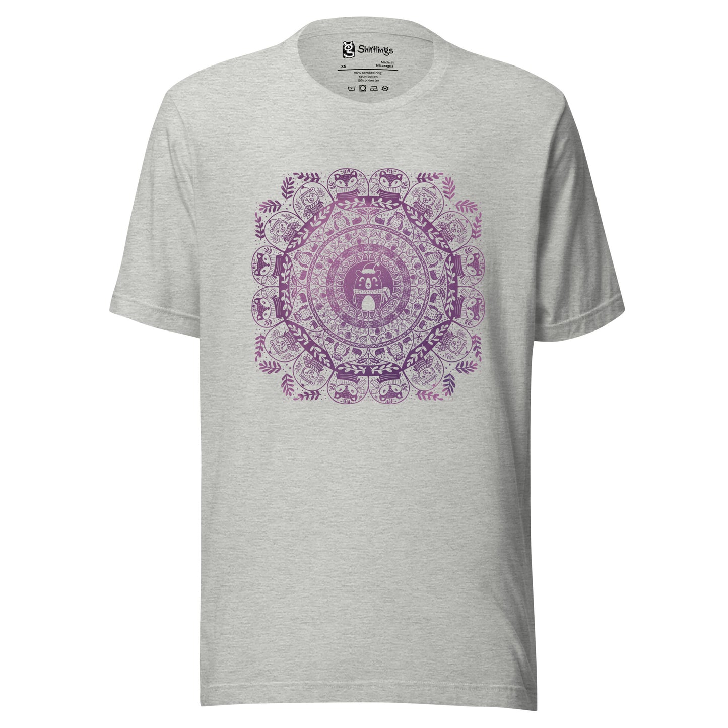 Bear-y Stylish: The Purple Winter Mandala Tee