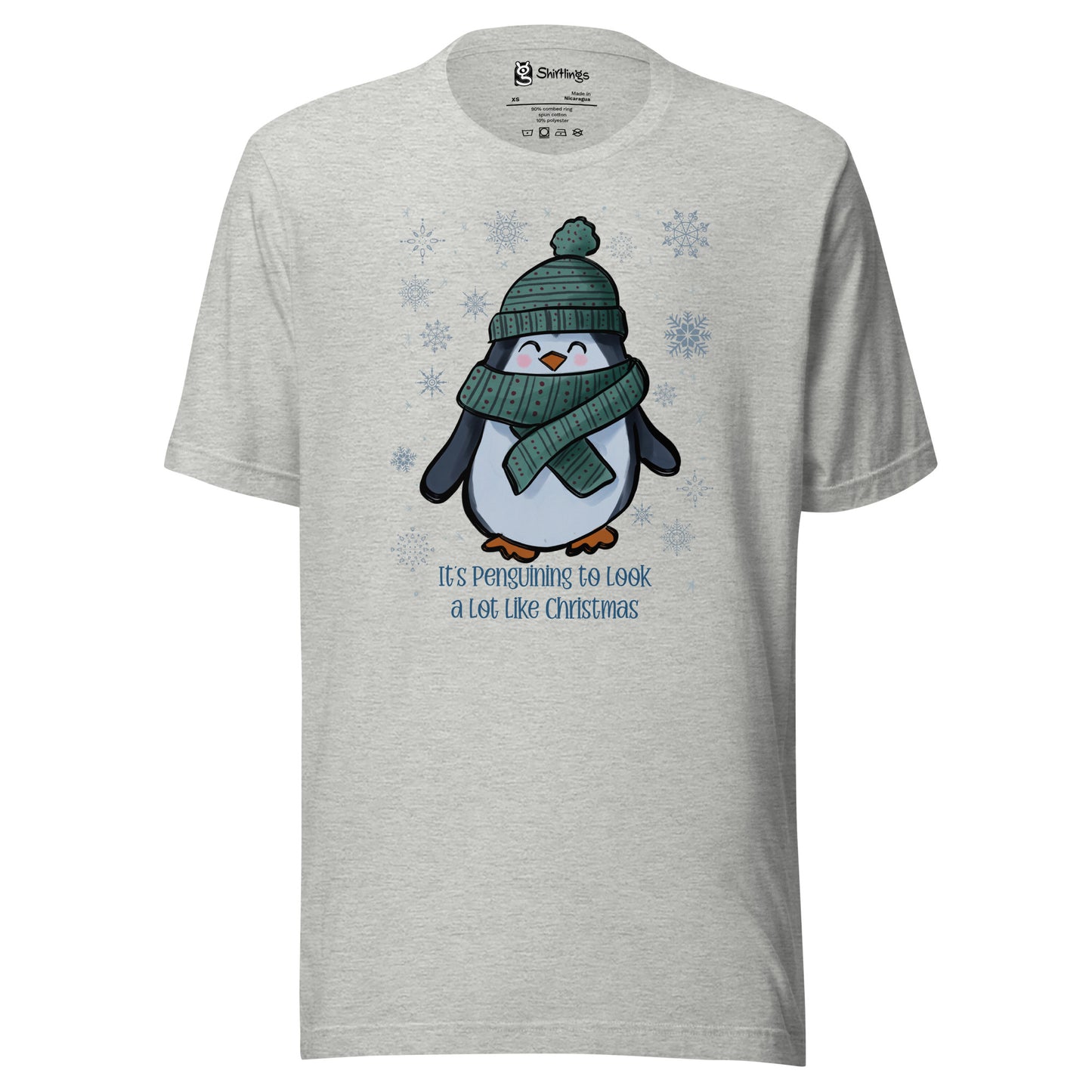 Penguin Chic: 'It's Penguining to Look a Lot Like Christmas' Tee