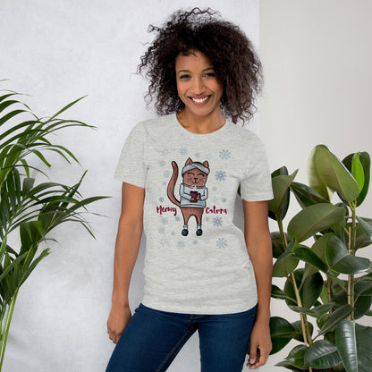 Cat Lover's Christmas Delight: 'Meowy Catmas' Tee