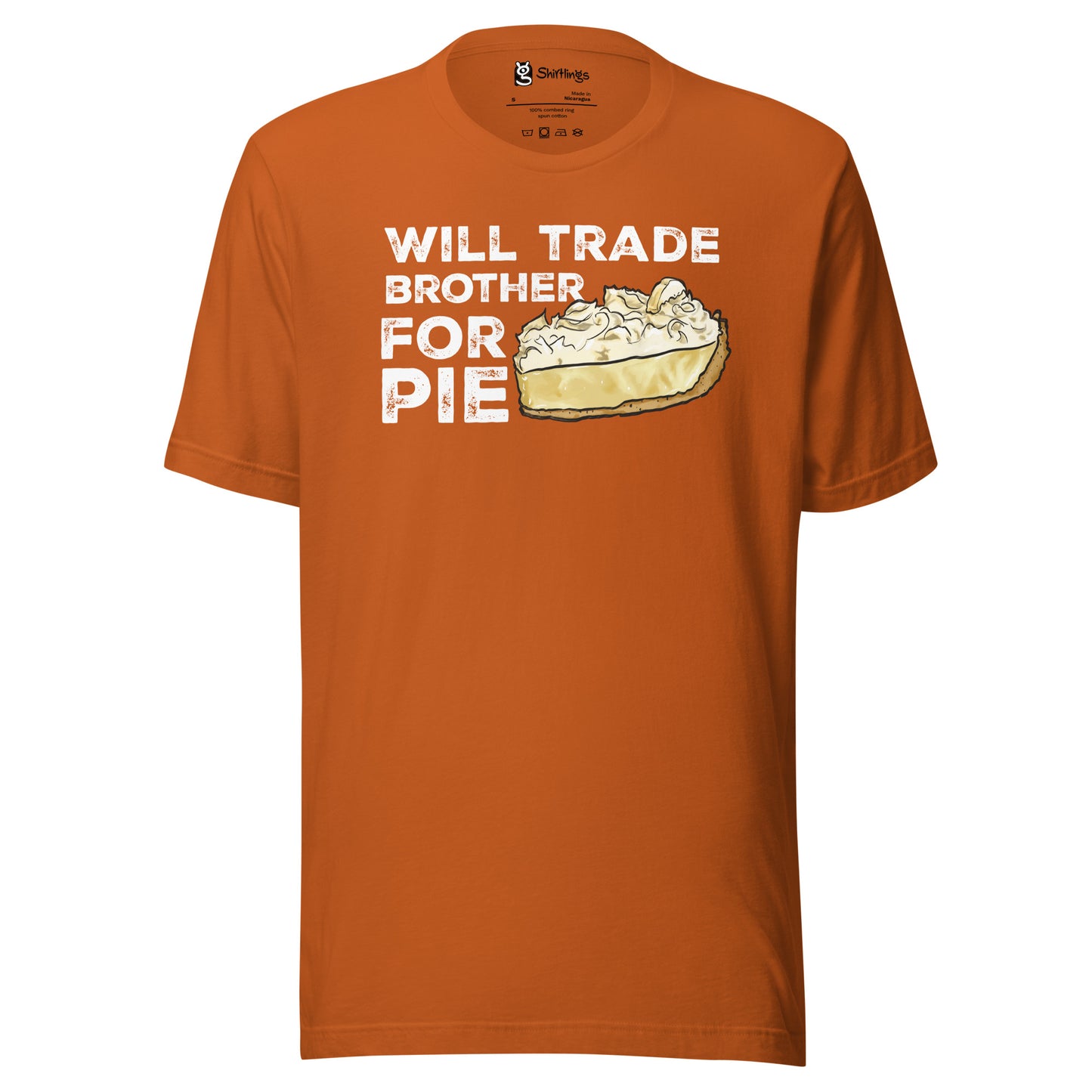 Banana Cream Pie Fanatics: 'Trade Brother for Pie' Adult Tee