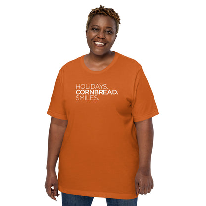 Holidays. Cornbread. Smiles Tee