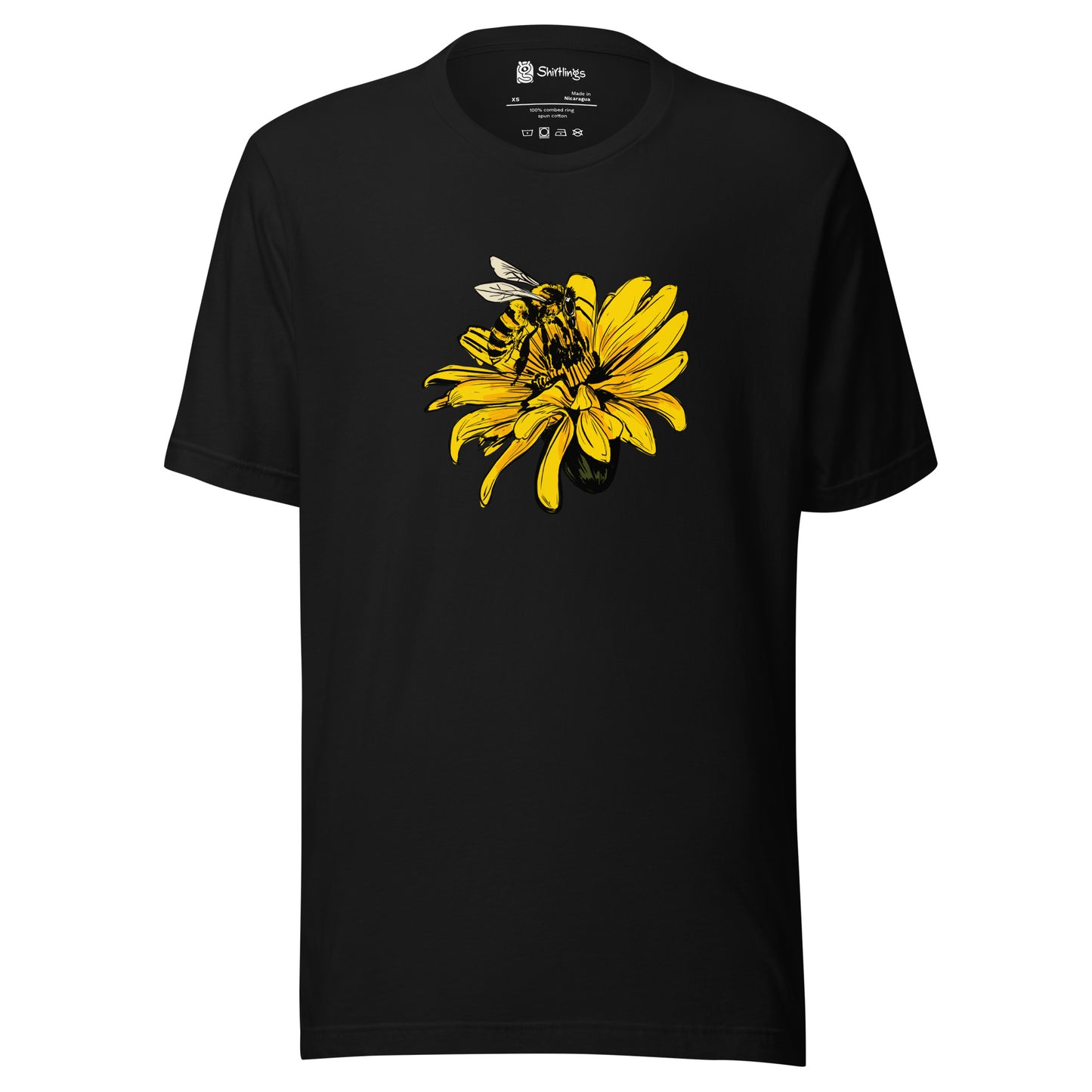 Nature's Harmony: Bee and Flower Graphic Tee