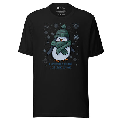 Penguin Chic: 'It's Penguining to Look a Lot Like Christmas' Tee