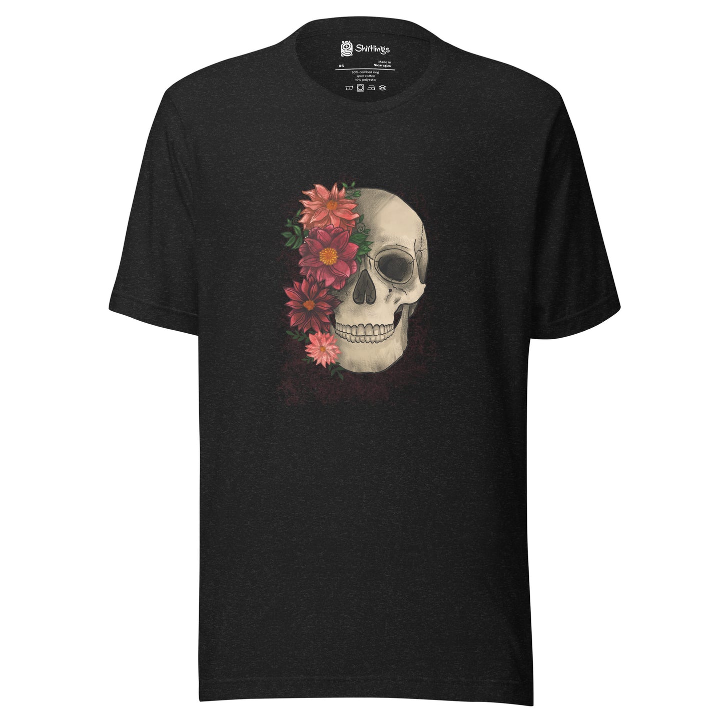 Fall Floral Fusion: The Half-Bloomed Skull