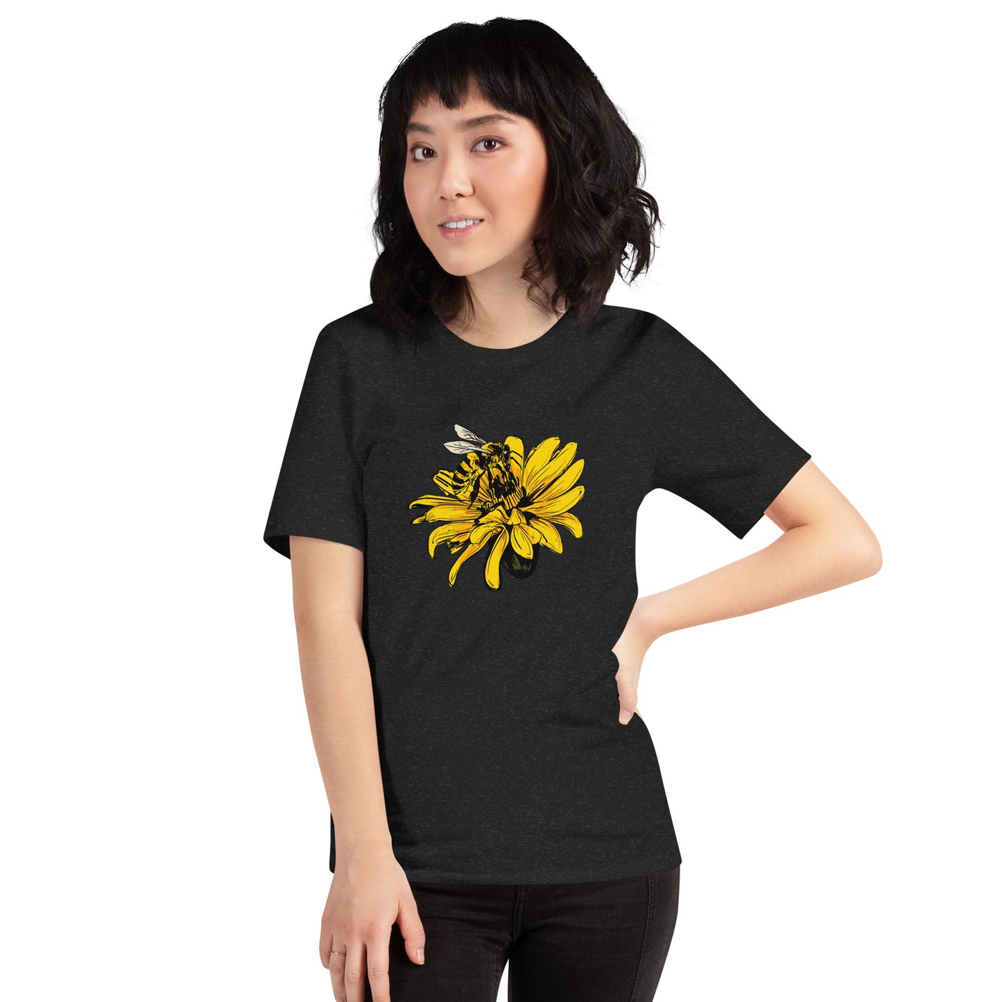 Nature's Harmony: Bee and Flower Graphic Tee