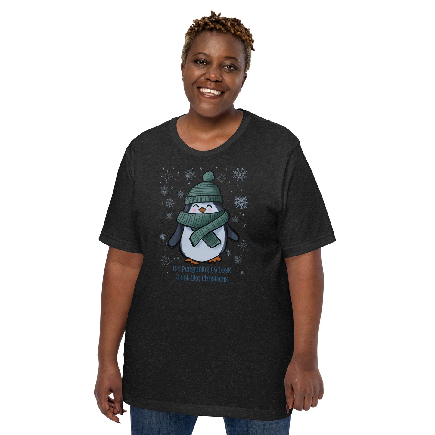 Penguin Chic: 'It's Penguining to Look a Lot Like Christmas' Tee