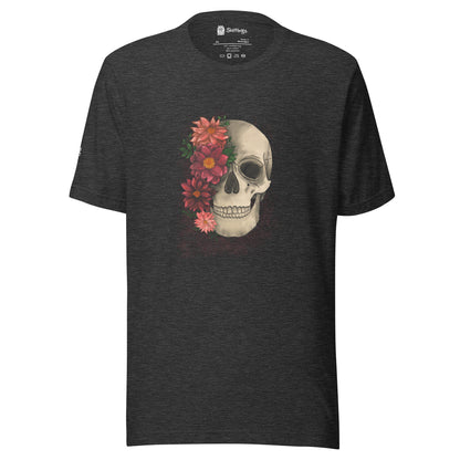 Fall Floral Fusion: The Half-Bloomed Skull