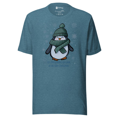 Penguin Chic: 'It's Penguining to Look a Lot Like Christmas' Tee