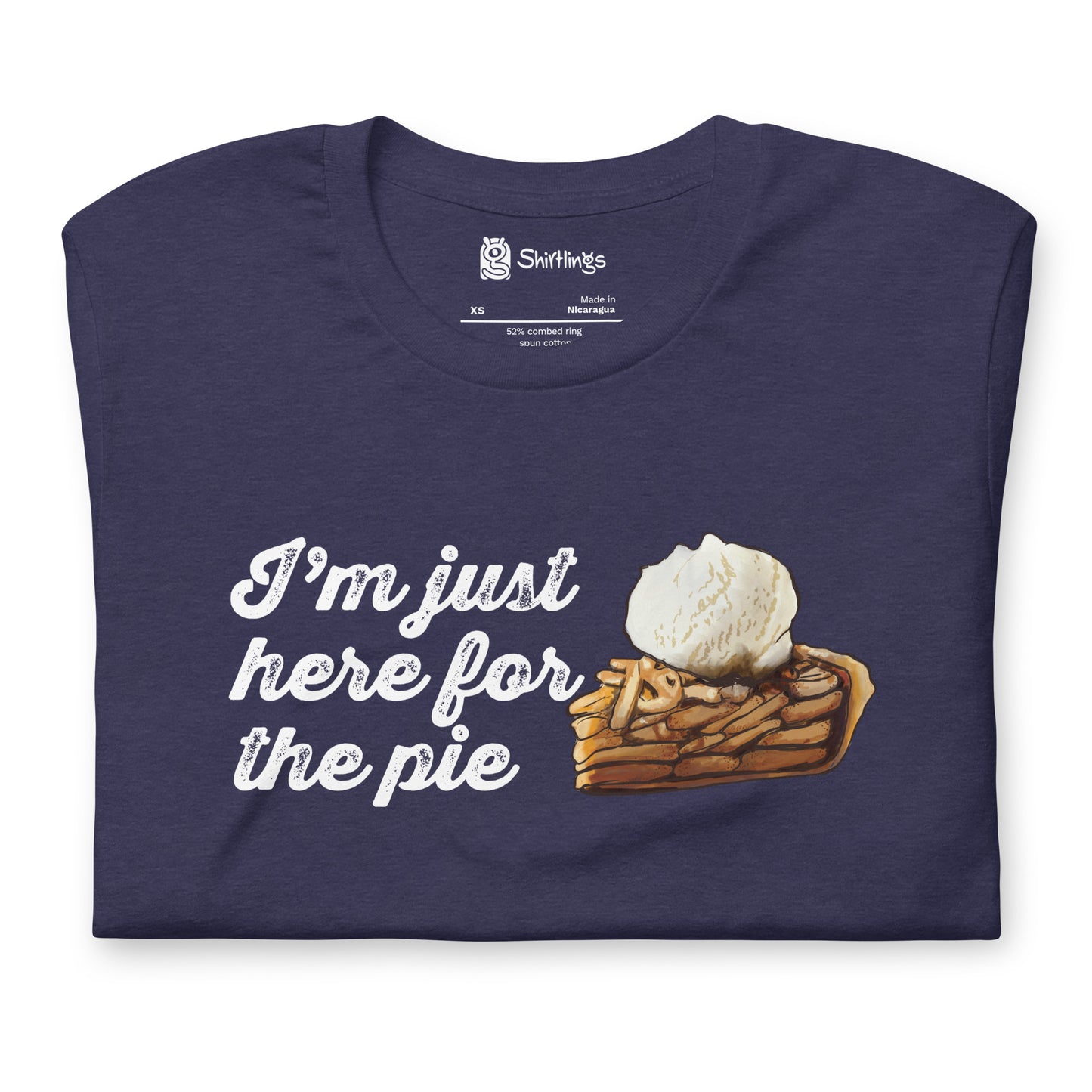 Apple Pie Enthusiast's Must-Have: 'Just Here for Pie' T-Shirt