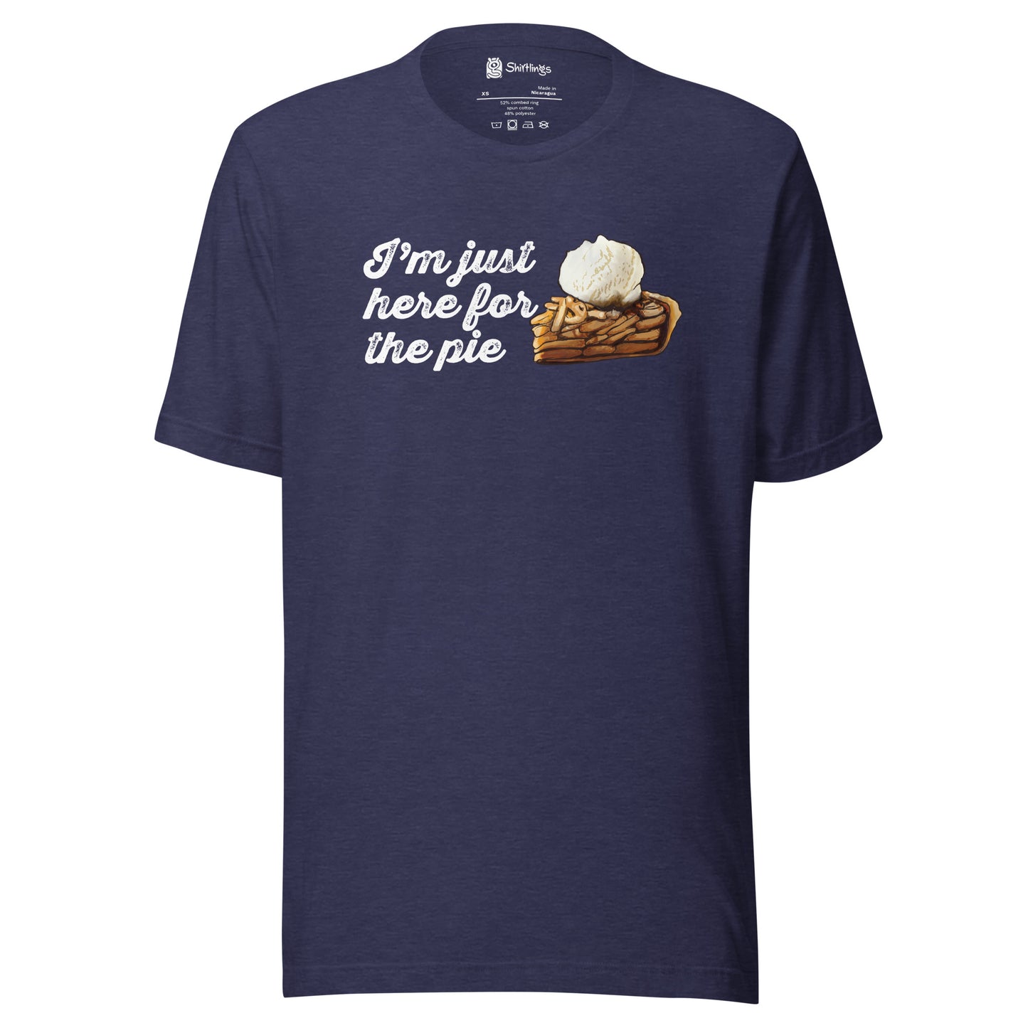 Apple Pie Enthusiast's Must-Have: 'Just Here for Pie' T-Shirt