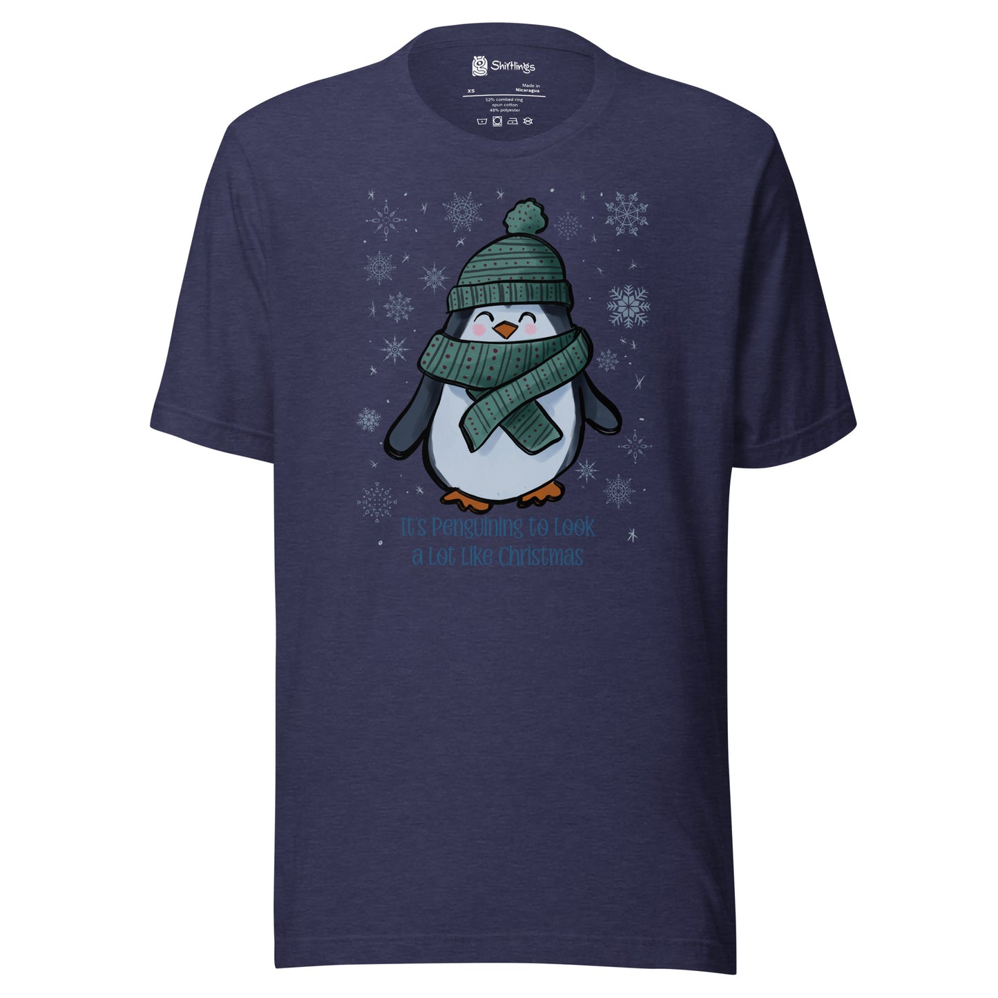 Penguin Chic: 'It's Penguining to Look a Lot Like Christmas' Tee