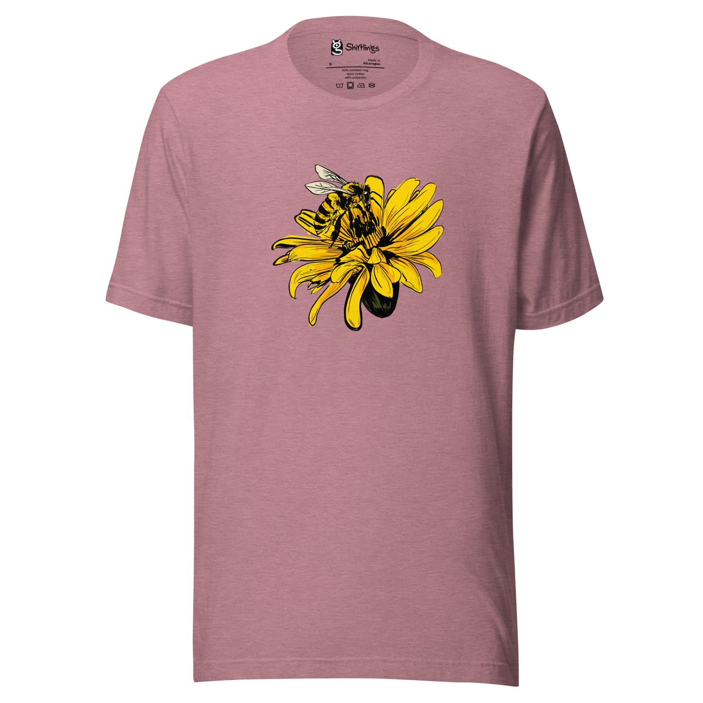 Nature's Harmony: Bee and Flower Graphic Tee