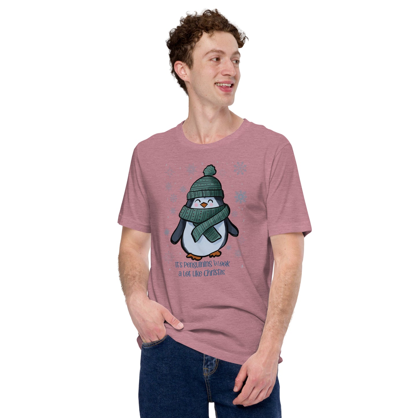 Penguin Chic: 'It's Penguining to Look a Lot Like Christmas' Tee