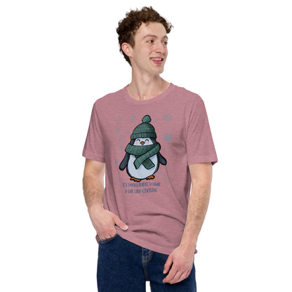 Penguin Chic: 'It's Penguining to Look a Lot Like Christmas' Tee