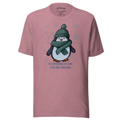 Penguin Chic: 'It's Penguining to Look a Lot Like Christmas' Tee