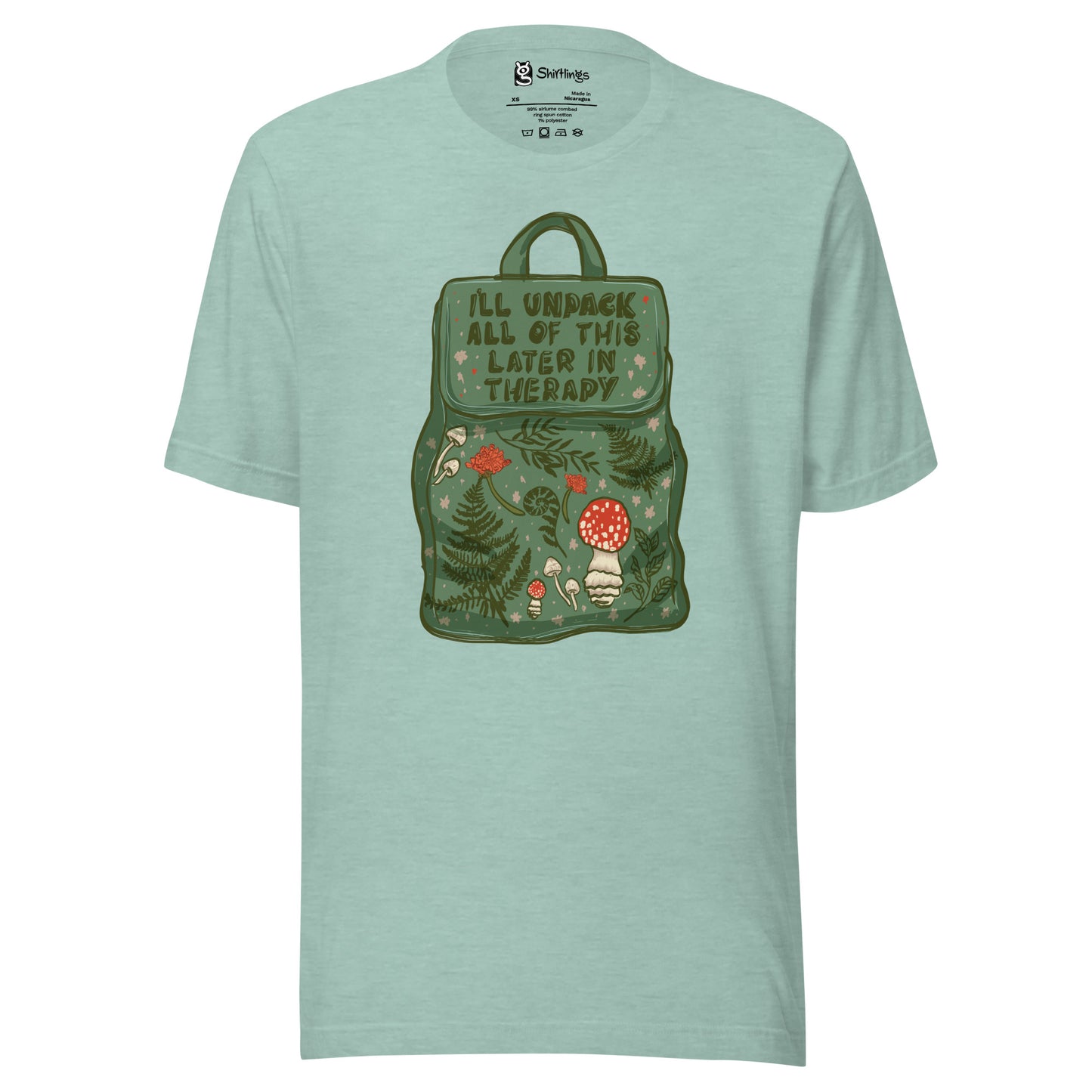 Therapy Unpacked: Green Backpack Confessions Tee