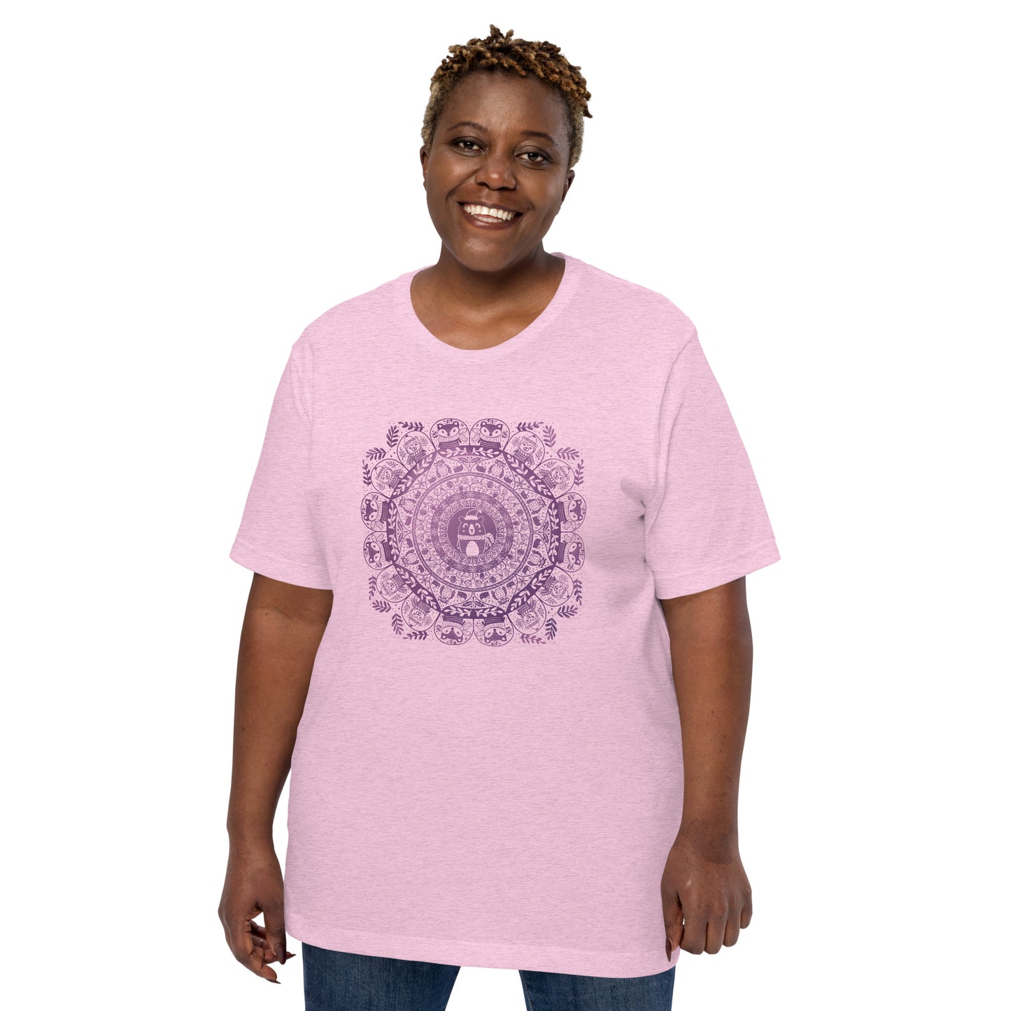 Bear-y Stylish: The Purple Winter Mandala Tee