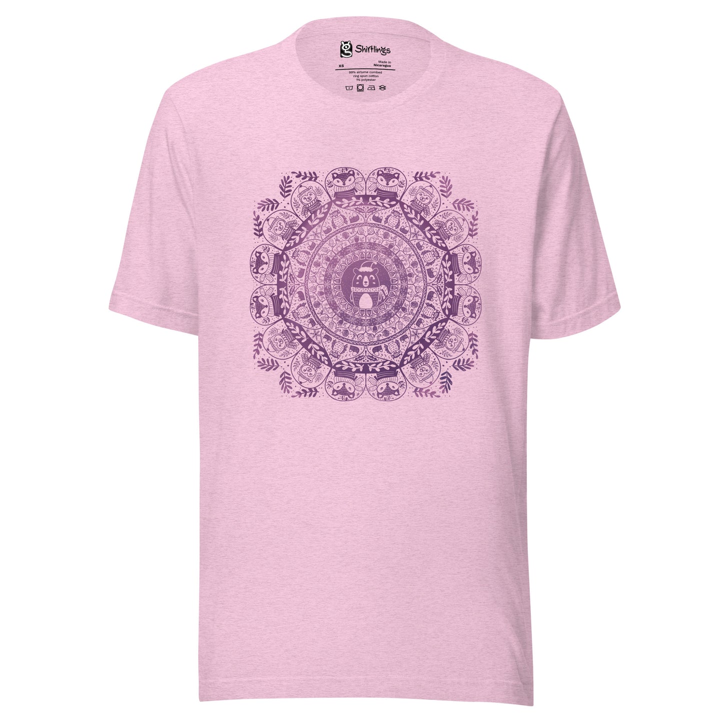 Bear-y Stylish: The Purple Winter Mandala Tee