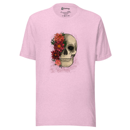 Fall Floral Fusion: The Half-Bloomed Skull