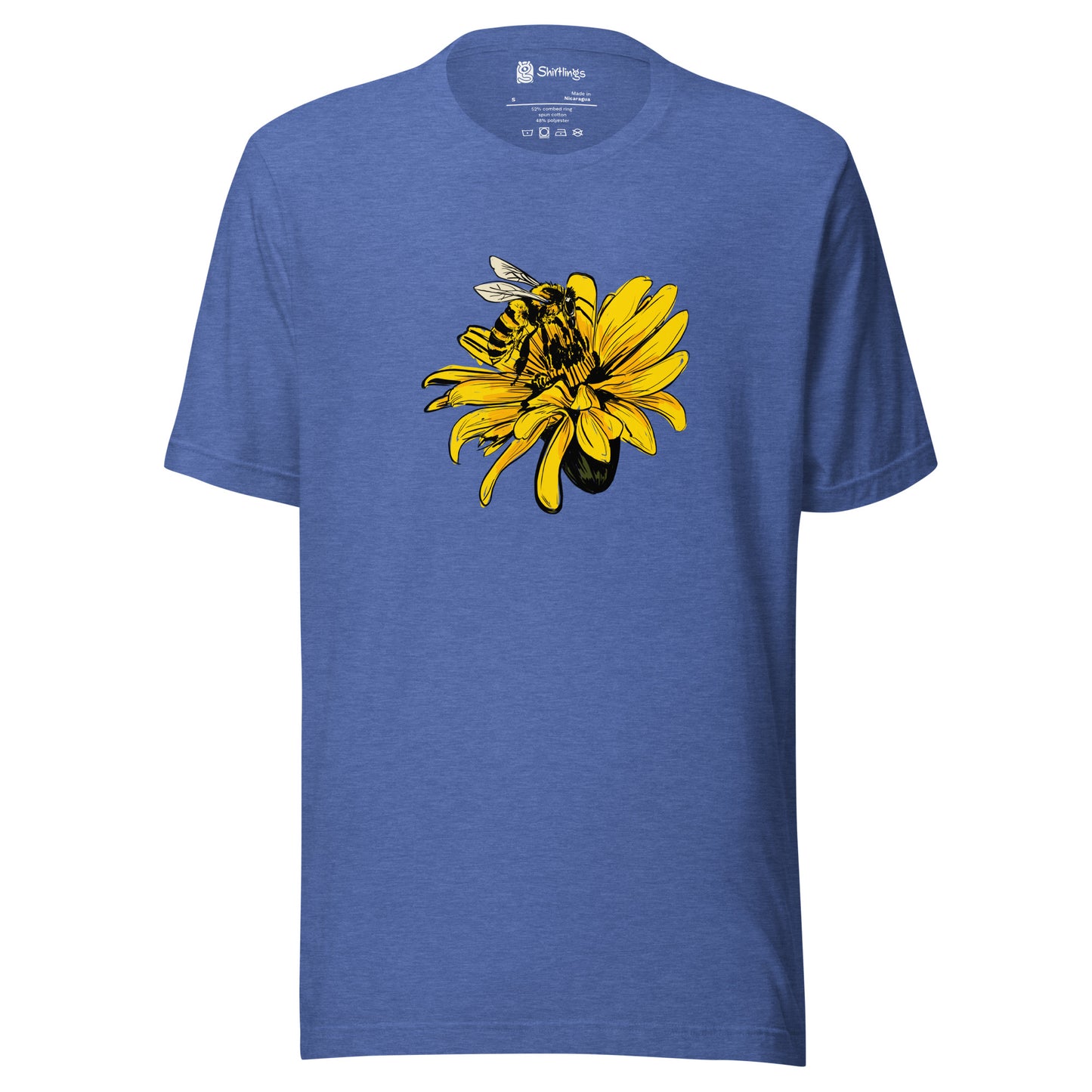 Nature's Harmony: Bee and Flower Graphic Tee