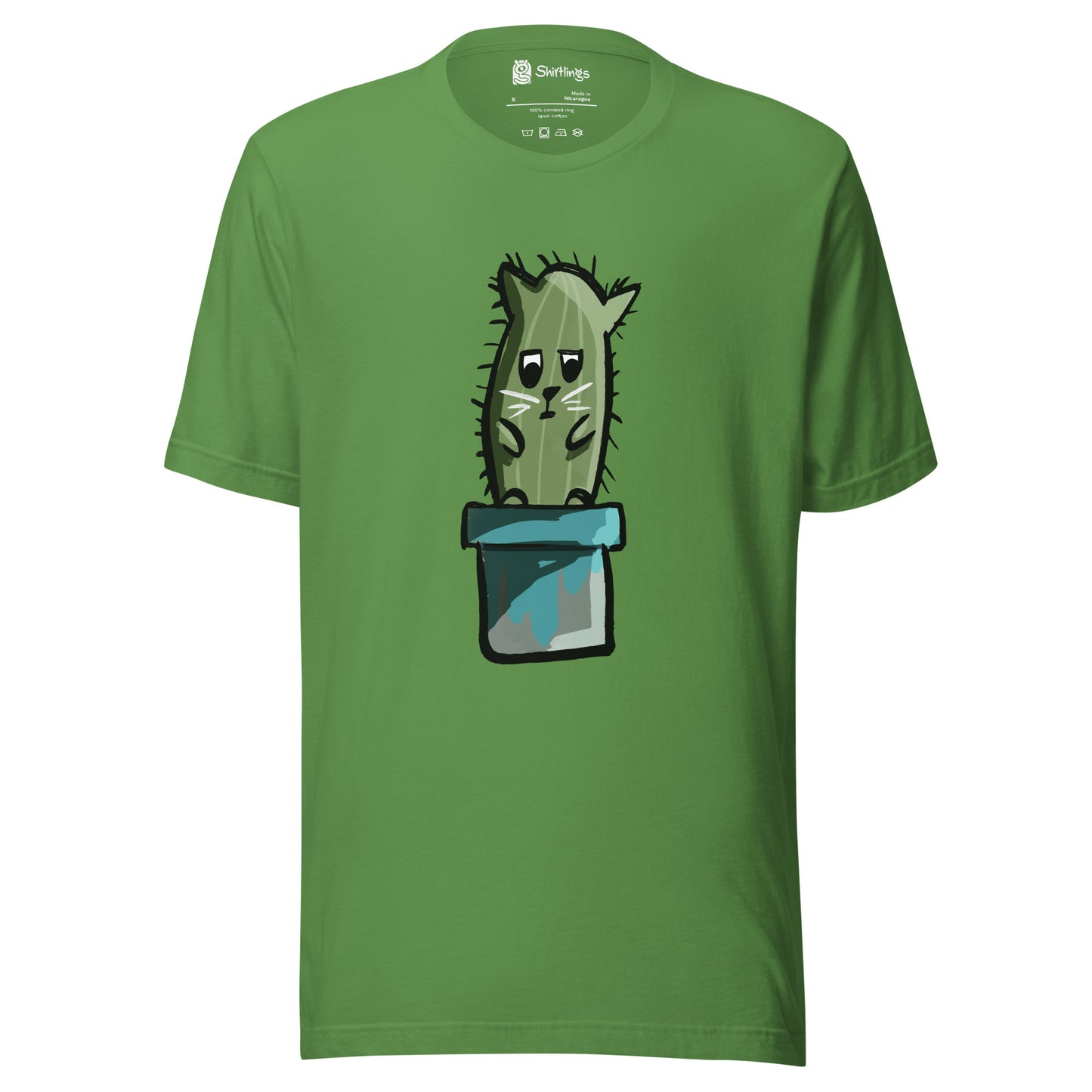 Prickle Meow: Feline Flair in a Pot Tee