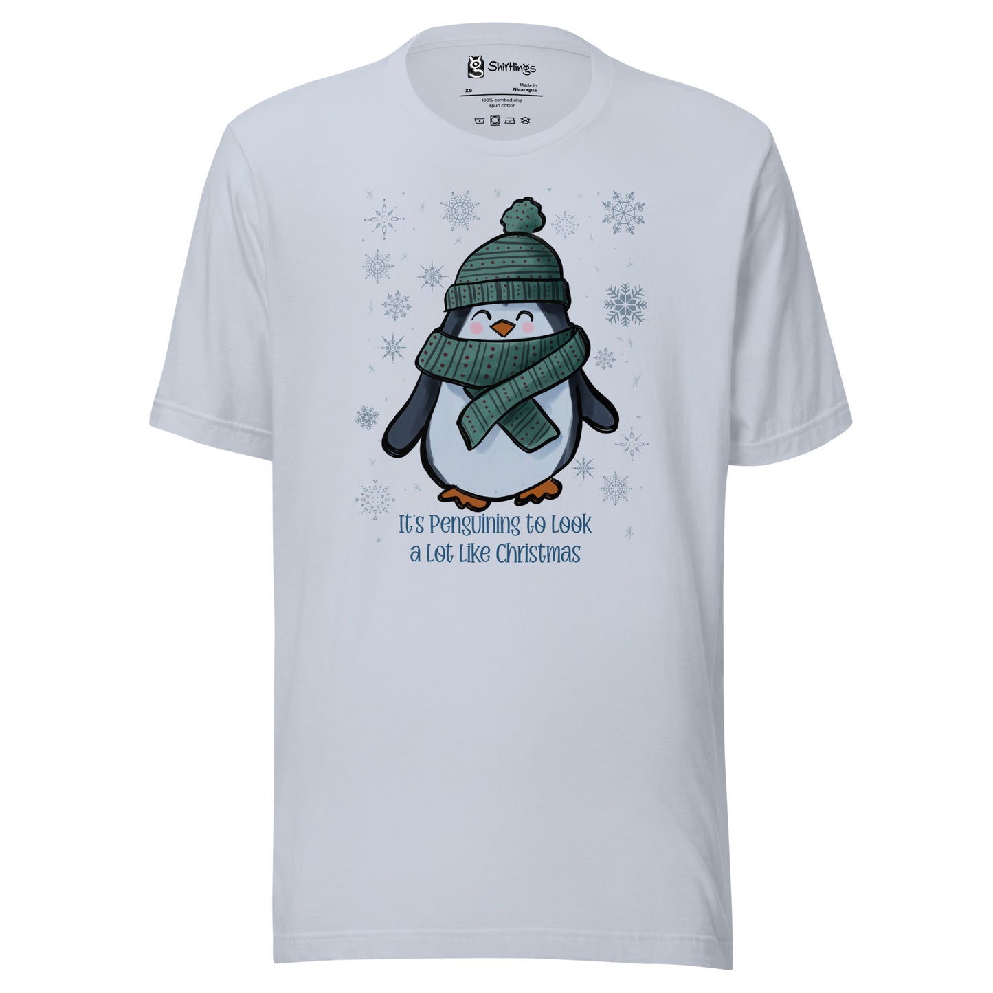 Penguin Chic: 'It's Penguining to Look a Lot Like Christmas' Tee