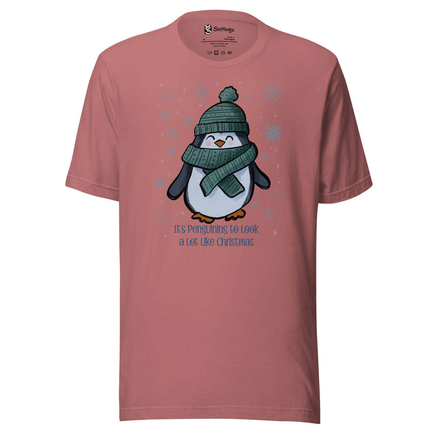 Penguin Chic: 'It's Penguining to Look a Lot Like Christmas' Tee