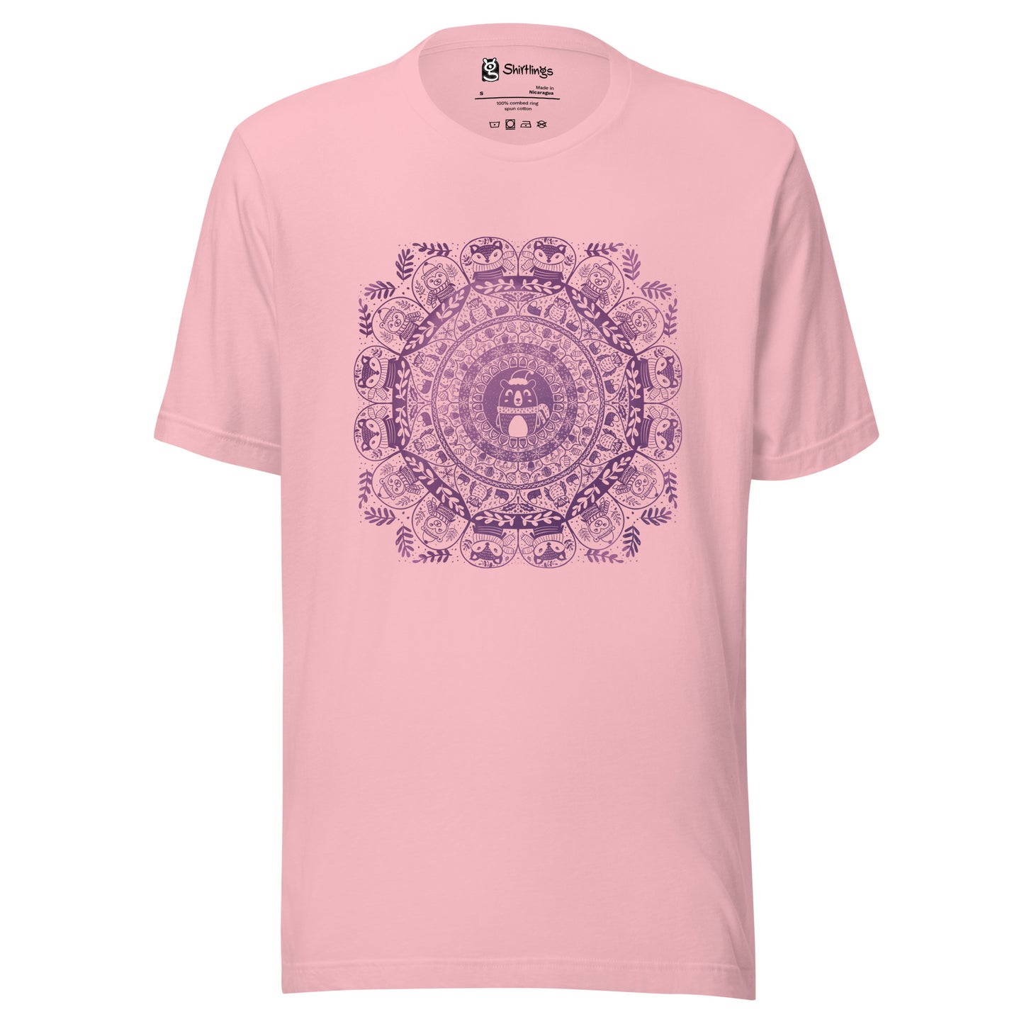 Bear-y Stylish: The Purple Winter Mandala Tee